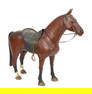 VINTAGE CARVED AND PAINTED FOLK ART HORSE.