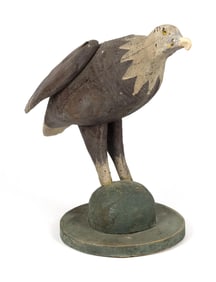 FOLK ART CARVED EAGLE.