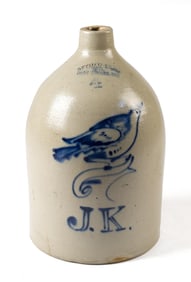 OTTMAN BROS. & CO FOUR GALLON STONEWARE JUG