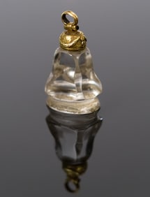 NEOCLASSICAL 18K GOLD & CRYSTAL WAX SEAL, HERALDRY.