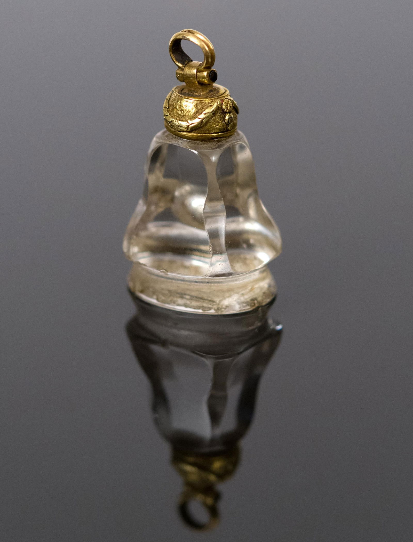 NEOCLASSICAL 18K GOLD & CRYSTAL WAX SEAL, HERALDRY. (1 of 5)