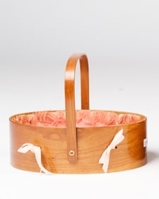 VINTAGE SHAKER SEWING BASKET, SABBETH DAY.