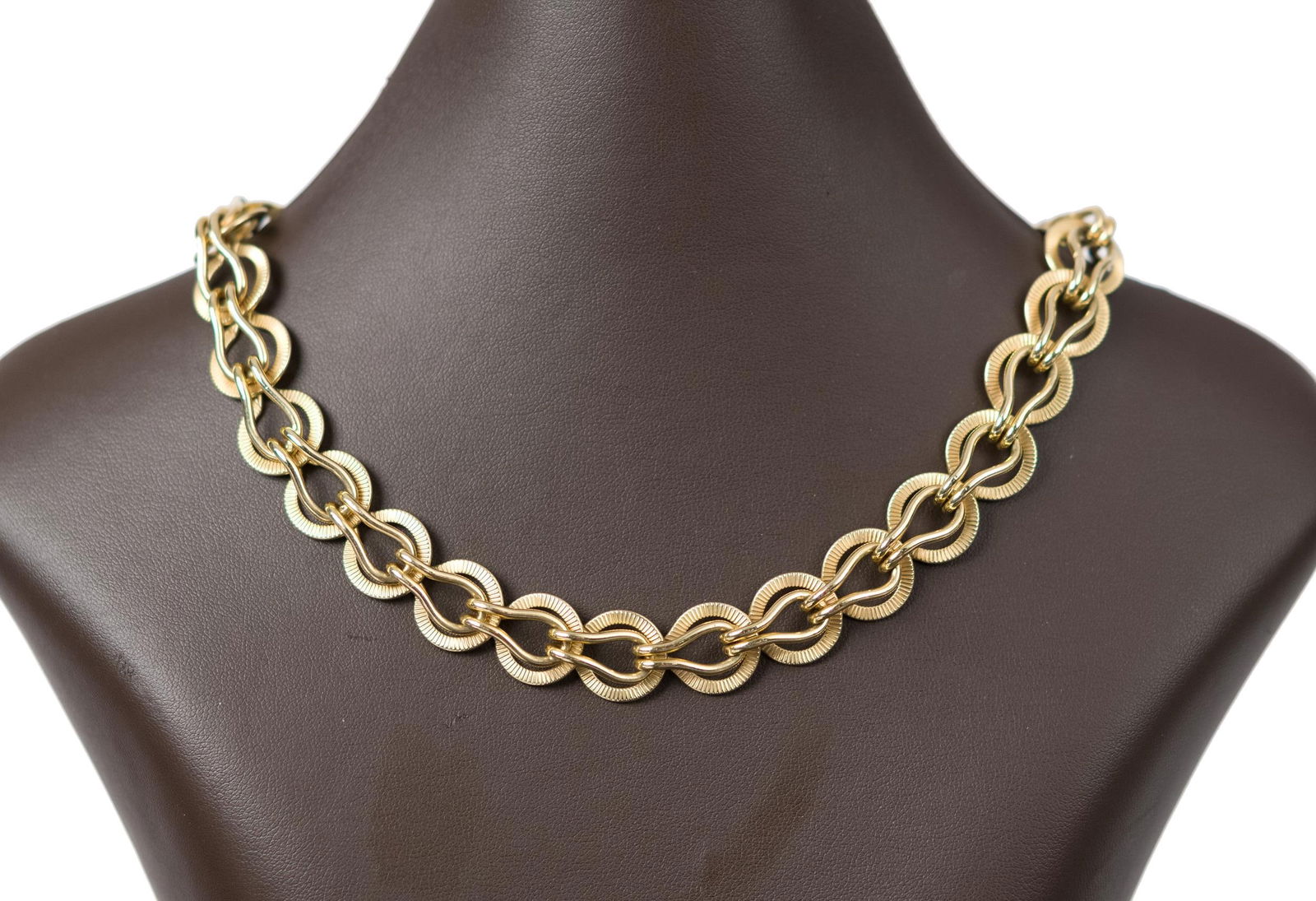 VINTAGE 14K YELLOW GOLD NECKLACE. (1 of 6)