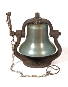 ANTIQUE RAILROAD/LOCOMOTIVE BELL.