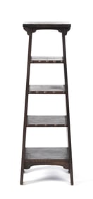 VINTAGE ARTS & CRAFTS OAK MAGAZINE STAND.