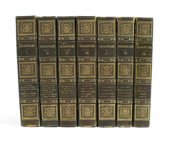 WORKS WILLIAM SHAKESPEARE AMERICAN BINDINGS 1 OF 2.
