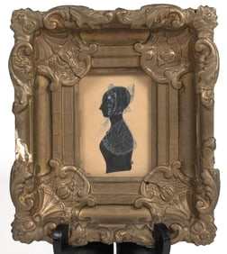 19TH C. PAINTED SILHOUETTE.