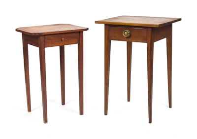 TWO 19TH C. ONE DRAWER STANDS