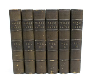 WORKS OF EDGAR ALLAN POE FINE BINDINGS 1884.