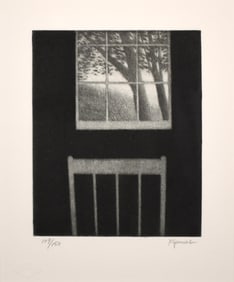 ROBERT KIPNESS, MEZZOTINT, WINDOW AND CHAIR.