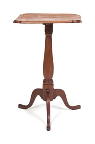 18TH C. QUEEN ANNE CHERRY CANDLESTAND