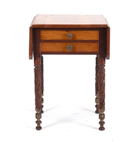 19TH C. AMERICAN FEDERAL CARVED LEG STAND.