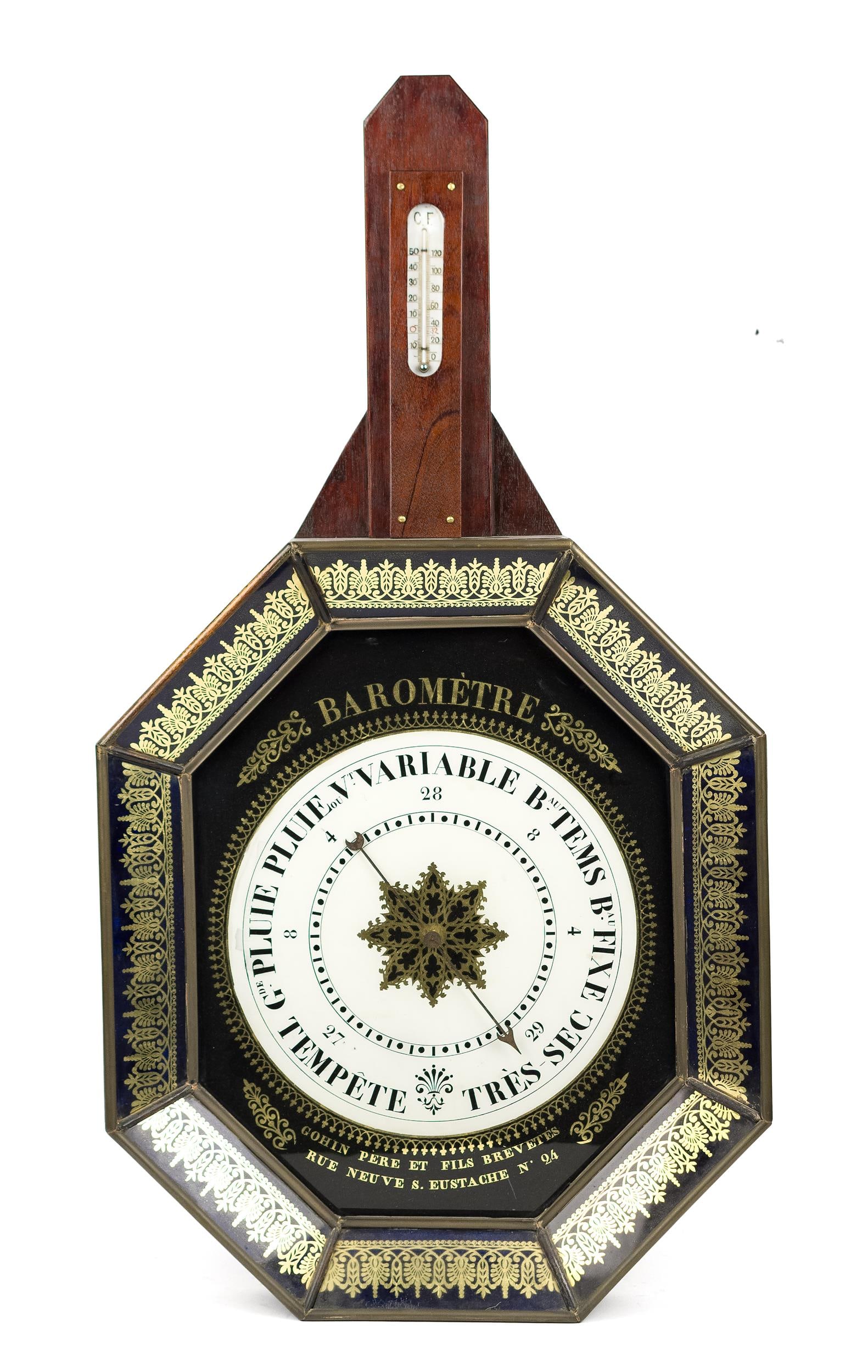 CA. 1870-1880 FRENCH BAROMETER. (1 of 8)