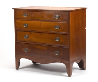 19TH C. FEDERAL CHERRY CHEST.