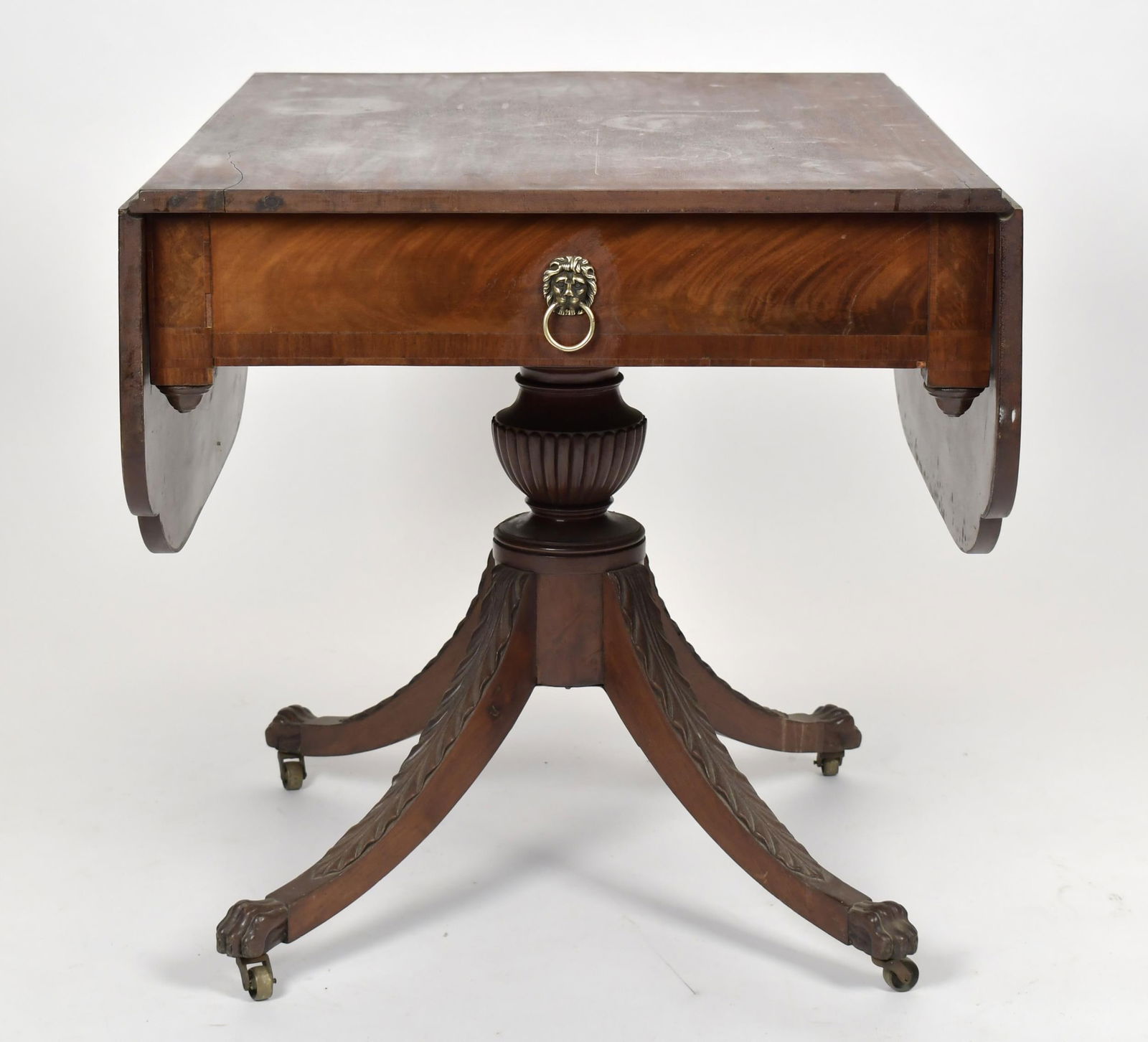 FEDERAL CARVED NY PHYFE SCHOOL BREAKFAST TABLE (1 of 13)