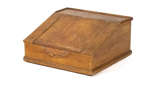 19TH C. MA PAINTED TABLETOP DESK.