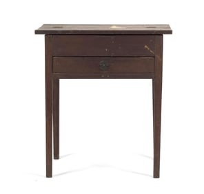 PRIMITIVE 19TH C. ONE DRAWER TABLE/DESK.
