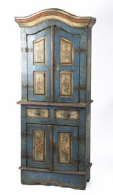 ANTIQUE PAINTED CUPBOARD.