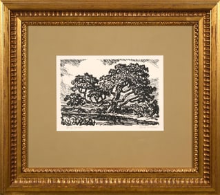 BIRGER SANDZEN LITHOGRAPH, OLD WILLOW.