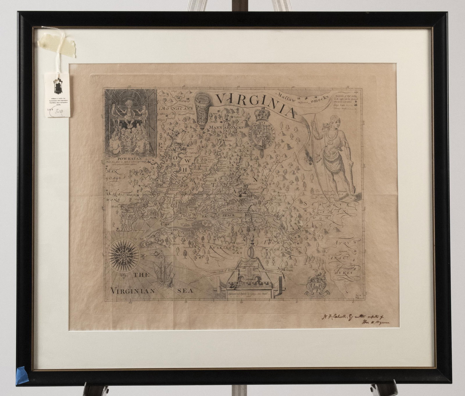 ANTIQUE MAP OF VIRGINIA. (1 of 9)