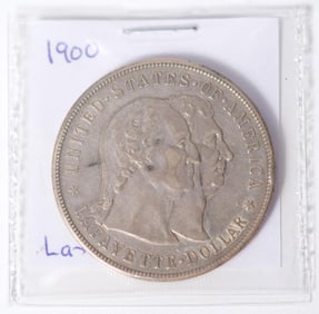 EARLY 20TH C. AMERICAN LAFAYETTE SILVER DOLLAR COIN.