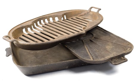 VINTAGE CAST IRON COOKTOP ACCESSORIES, 3PCS.