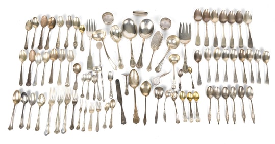 VINTAGE STERLING FLATWARE AND OTHER, 83PCS, 77 OZ T.
