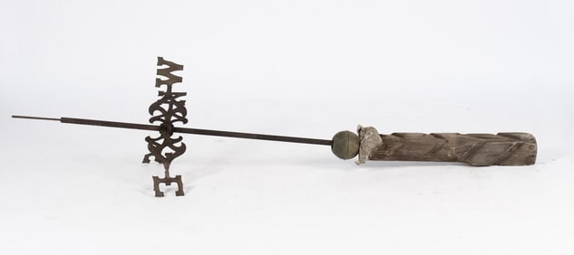 VINTAGE COPPER SAILBOAT WEATHERVANE W/ DIRECTIONALS.