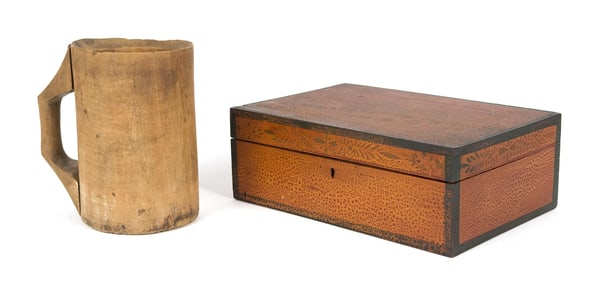 ANTIQUE WOODENWARE, 2PCS