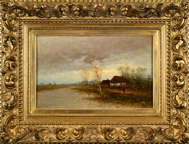 EARLY 20TH C. DUTCH OIL, LANDSCAPE.