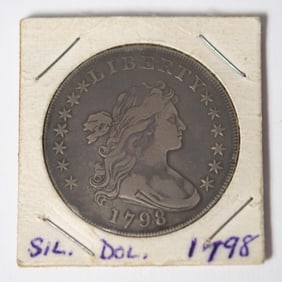 LATE 18TH C. BUST SILVER DOLLAR.