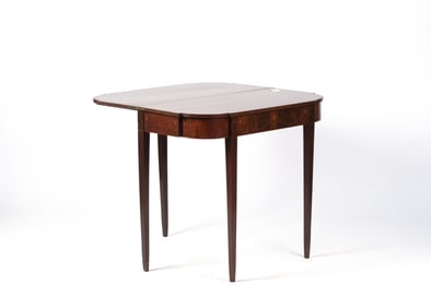 HEART INLAID HEPPLEWHITE CARD TABLE.