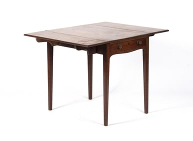 HEPPLEWHITE MAHOGANY PEMBROKE TABLE.