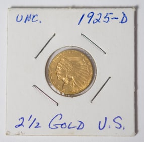 20TH C. 2.5 DOLLAR GOLD PIECE.