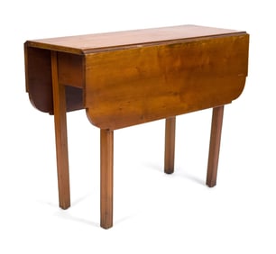 SMALL CHIPPENDALE CHERRY DROP LEAF TABLE.