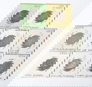 EIGHT 19TH/20TH C. AMERICAN QUARTERS.