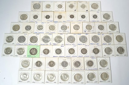 $20.25 FACE VALUE US 90 PERCENT SILVER COINS.