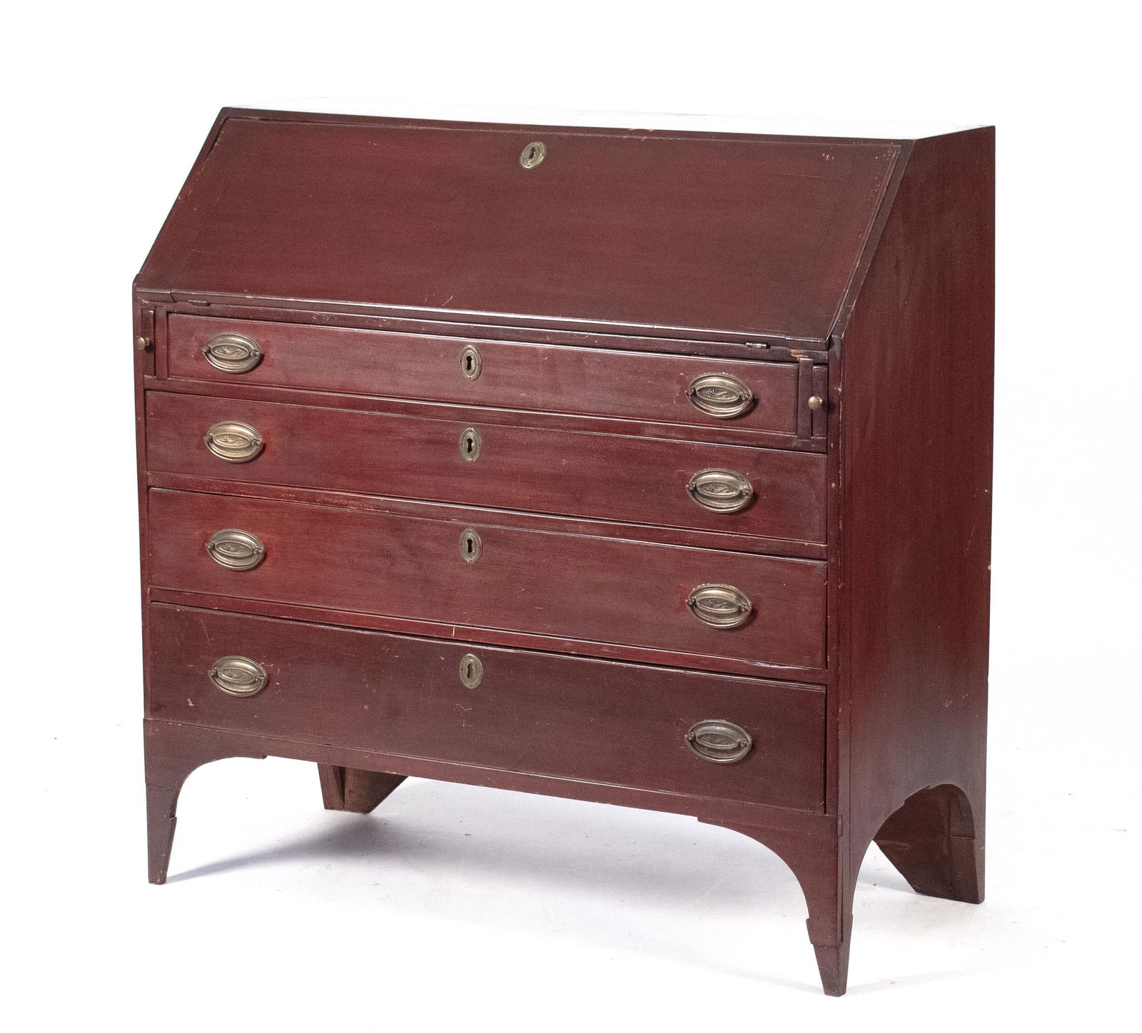 EARLY 19TH C. AMERICAN RED PAINTED DESK. (1 of 17)