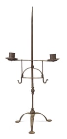 ANTIQUE WROUGHT IRON LIGHTING DEVICE.