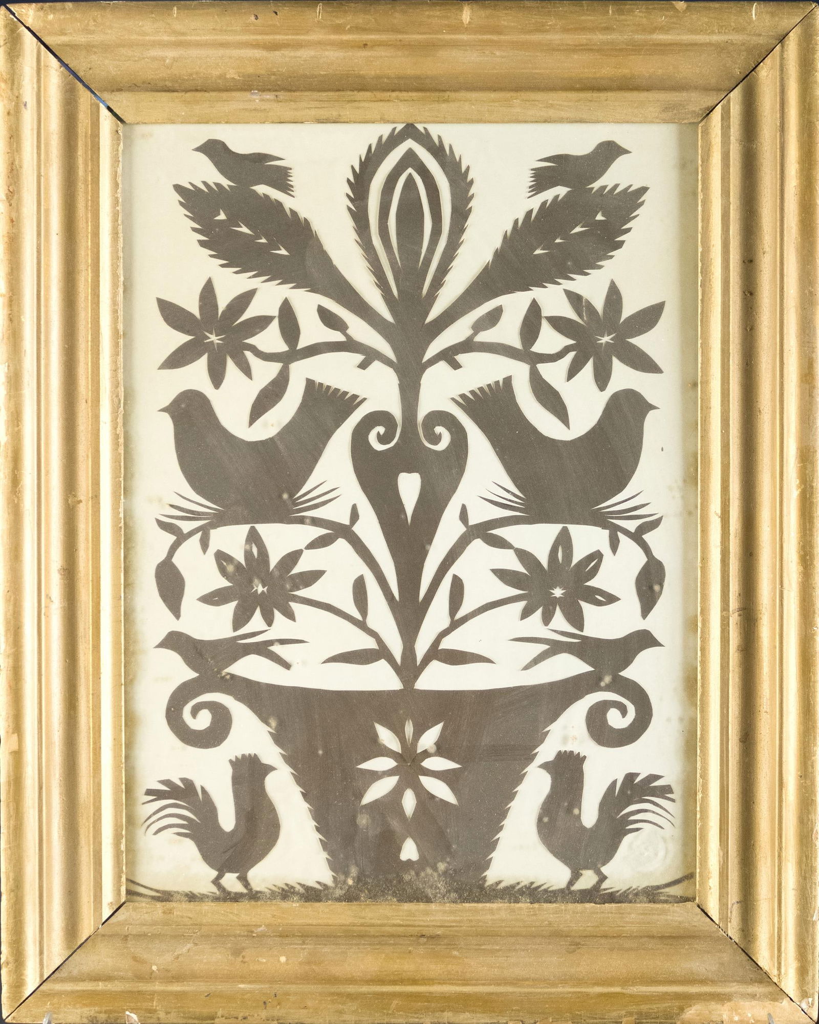 ANTIQUE SCHERENSCHNITTE PAPER CUT OUT BIRDS. (1 of 5)