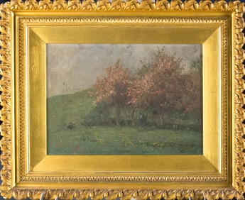 ANTIQUE HD WILLIAMS OIL, FLOWERING TREE.