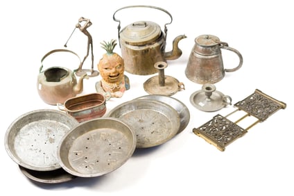 VINTAGE AND ANTIQUE METALWARE.