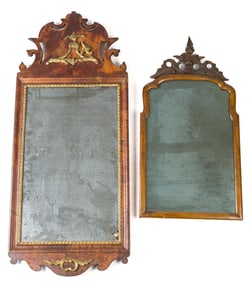 TWO 18TH C. QUEEN ANNE MIRRORS.
