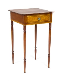 DELICATE 19TH C. ONE DRAWER STAND.