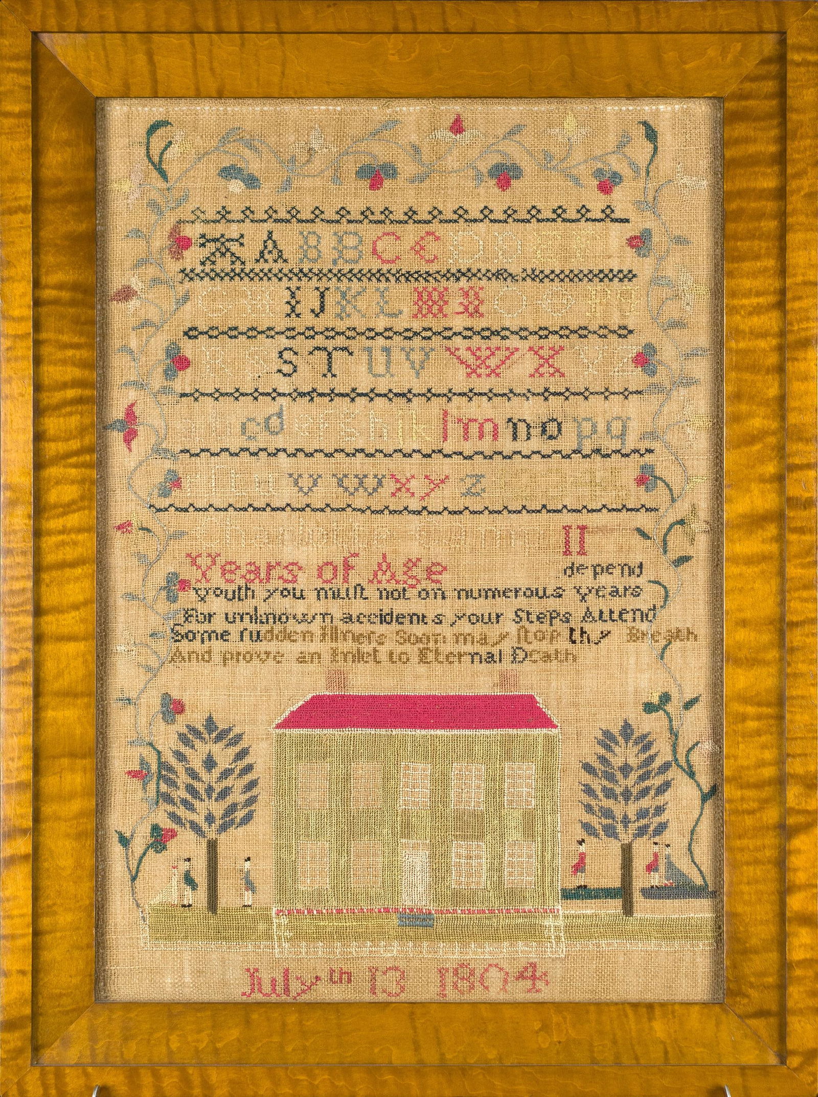 1804 HARTFORD CONNECTICUT SAMPLER. (1 of 9)