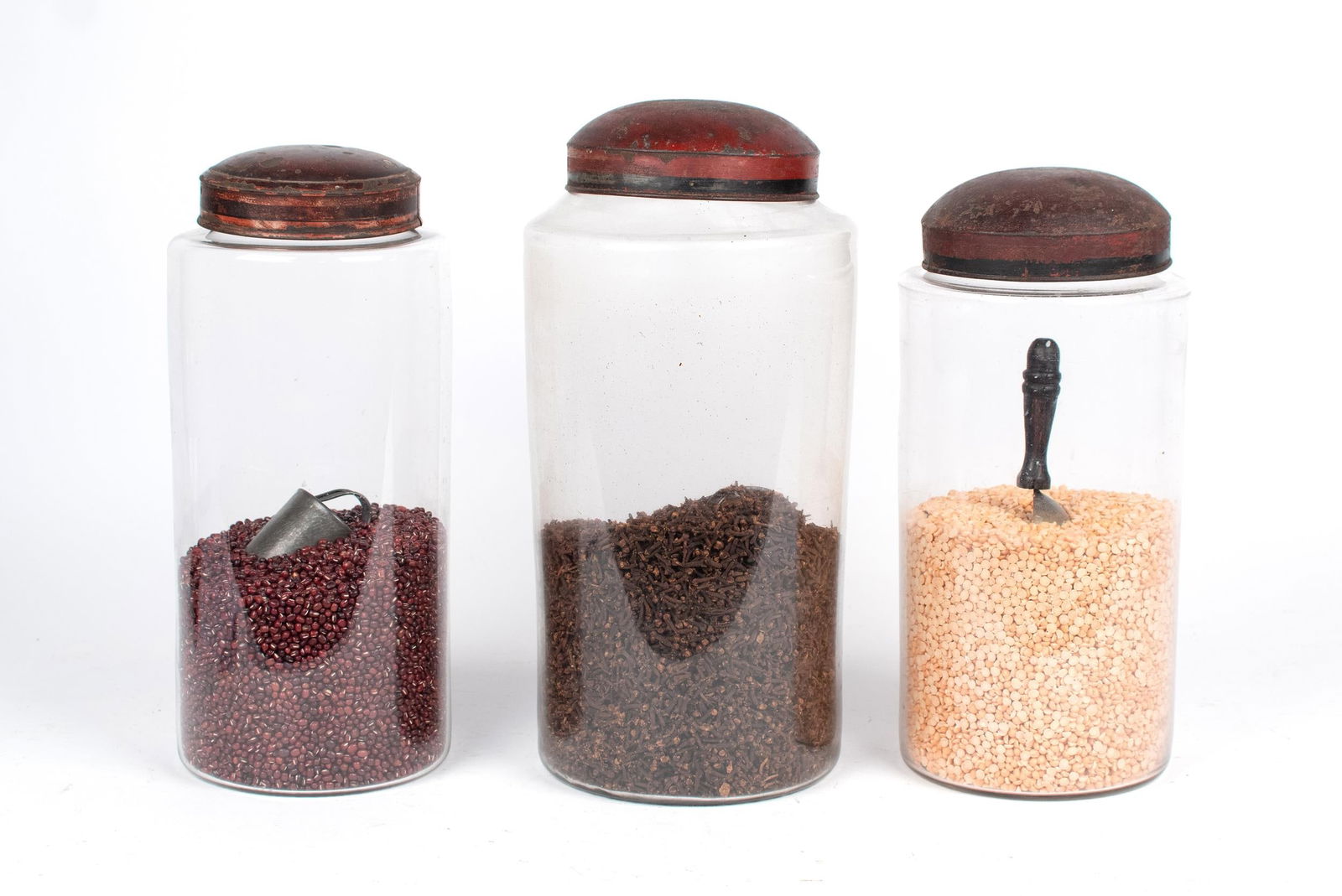 THREE LARGE 19TH C. BLOWN GLASS APOTHECARY JARS. (1 of 13)