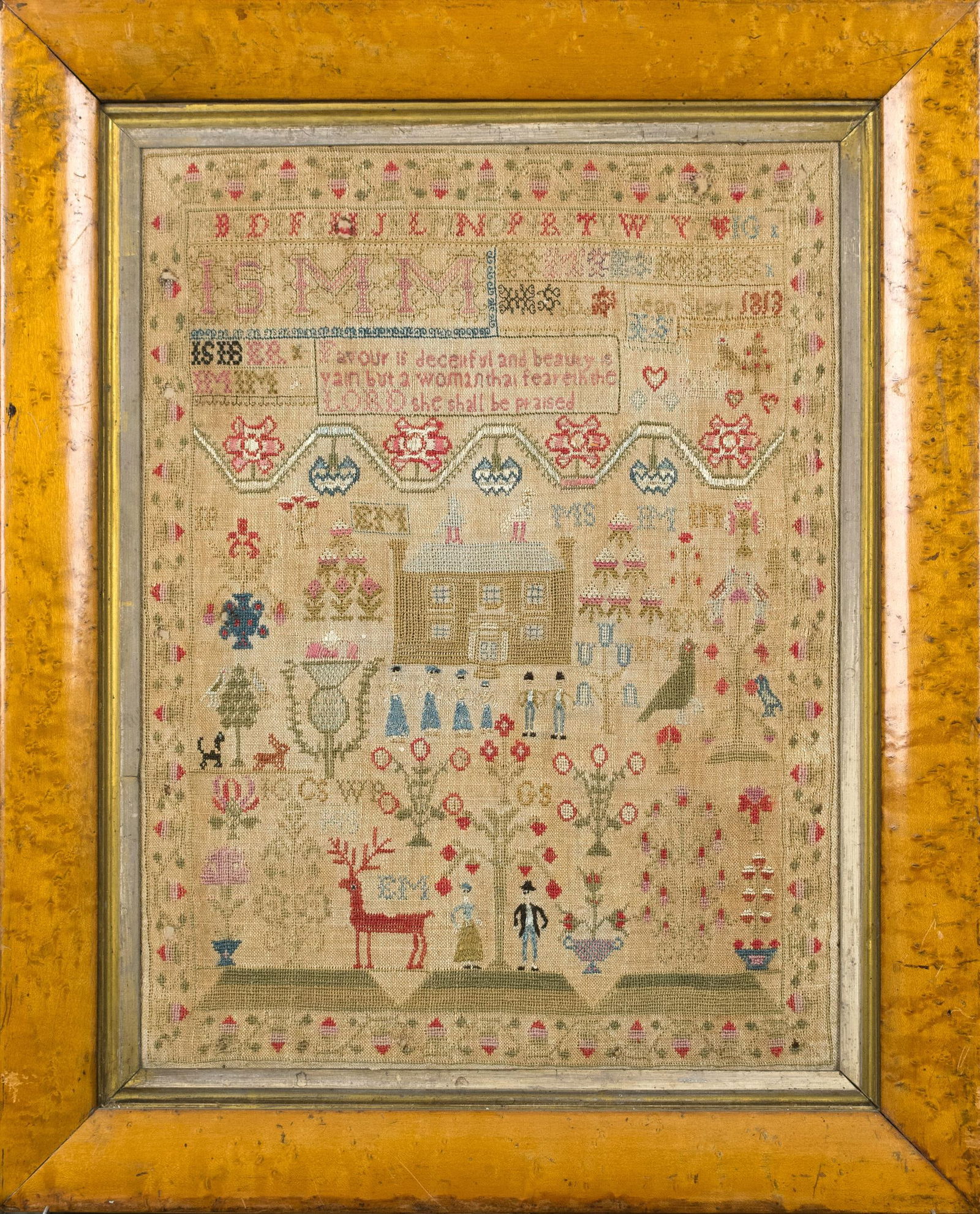 1813 DETAILED ENGLISH SAMPLER. (1 of 10)