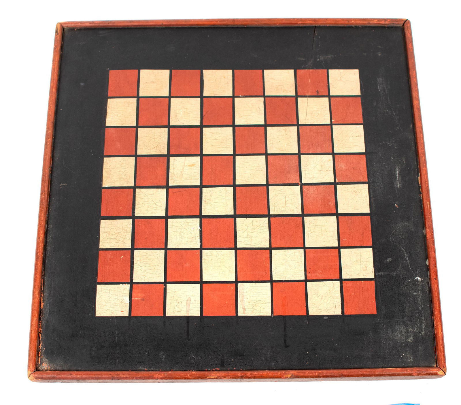 LATE 19TH C. POLYCHROME PAINTED GAME BOARD. (1 of 8)