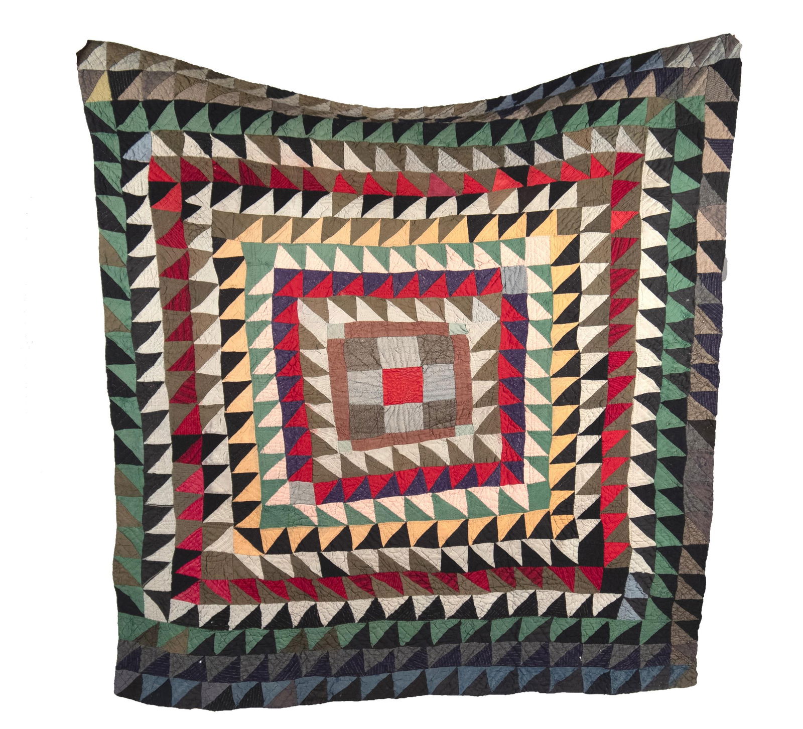 19TH C. AMISH WOOL QUILT. (1 of 5)