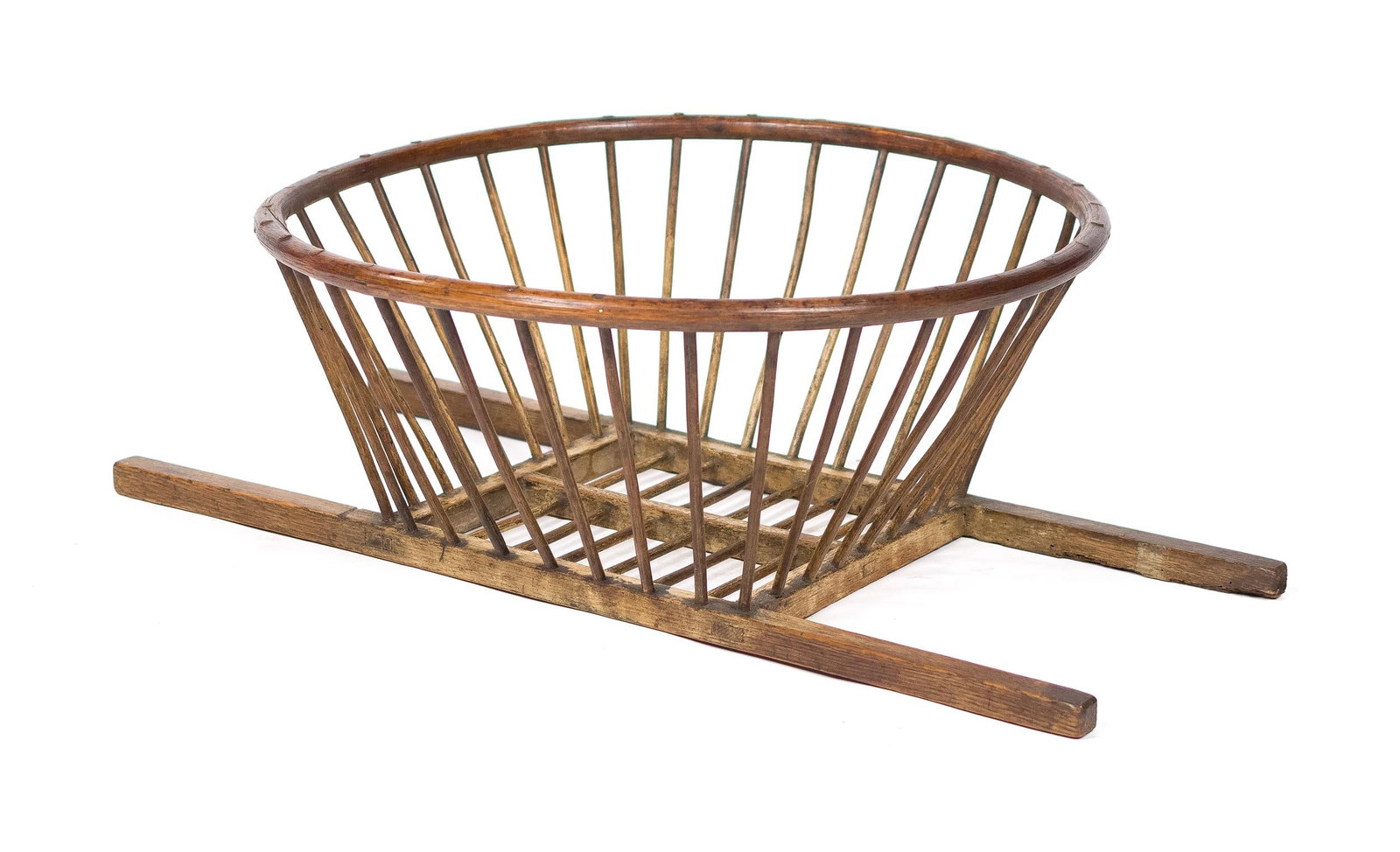 19TH C. LADDER CHEESE BASKET. (1 of 10)